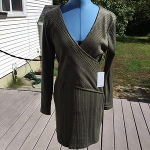 MAX + ASH Womens Sweaterdress V Neck Knit Dress Large 9/10